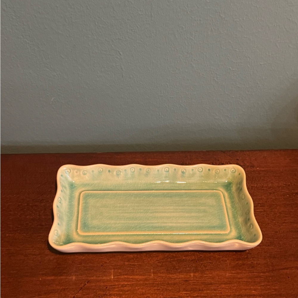 NWT Anthropologie Old Havana Butter Dish in Mint Green - Picture 4 of 8